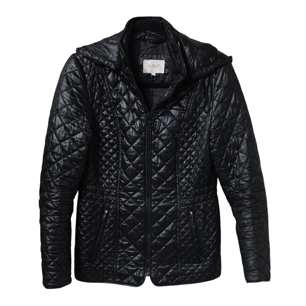 Laundry by Shelli Segal Black Quilted Lightweight Jacket Womens Size Small